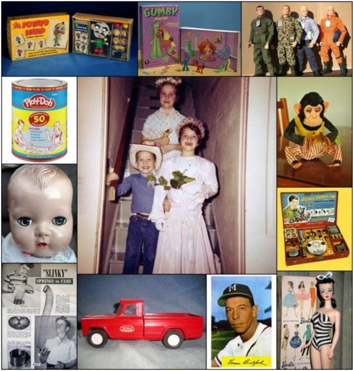 Examples of typical toys in the postwar-boom America of Michael’s early childhood